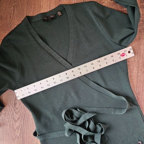 Ted Baker Gworji Long Sleeve Knit Wrap Top Blouse, Size 2, Emerald - Picture 4 of 14